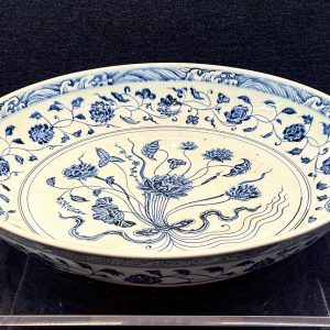 Blue & White Fish Dinner Plate, 10"